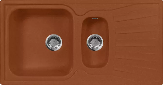Мойка кухонная AquaGranitEx M-09к терракот