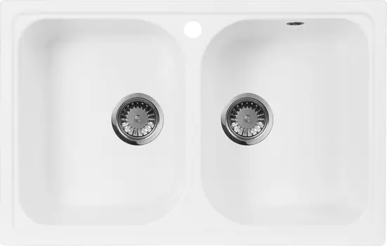 Мойка кухонная AquaGranitEx M-15 белая