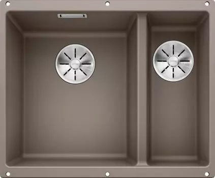 Мойка кухонная Blanco Subline 340/160-U серый беж, левая