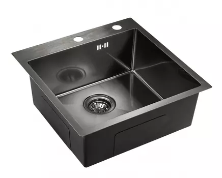 Мойка кухонная Emar PVD 201 EMB-117A PVD Nano Dark черный