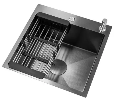 Мойка кухонная Esbano Cascade-M 60х50 многофункциональная, оружейная сталь