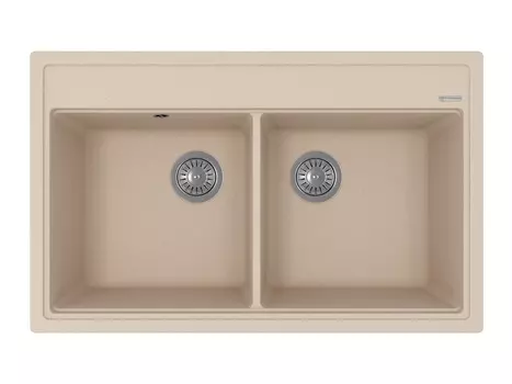 Мойка кухонная Florentina Липси 820 двойная, бежевый