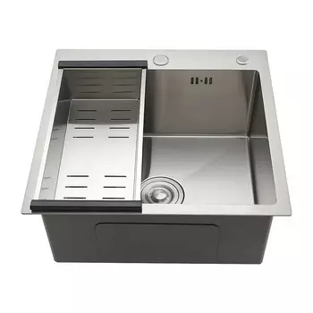 Мойка кухонная Gappo GS5050 с коландером сатин