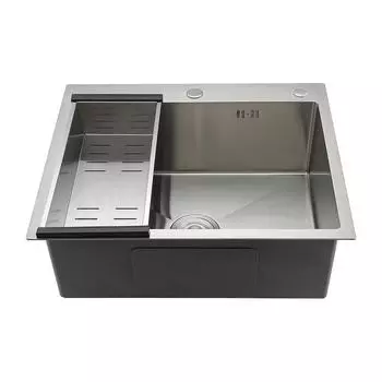 Мойка кухонная Gappo GS6050 с коландером, сатин