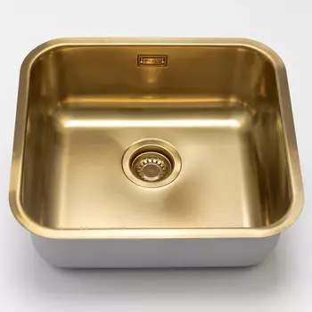 Мойка кухонная Grandex Aqua Select 2003341 49,5х44,5 см, золото