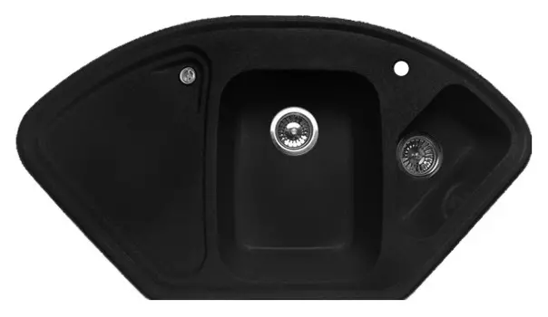 Мойка кухонная GranFest Corner GF-C1040E черный
