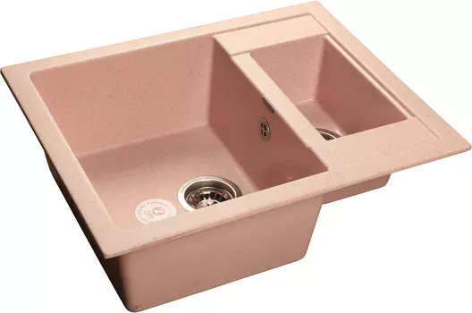 Мойка кухонная GranFest Quadro Q-610K светло-розовая