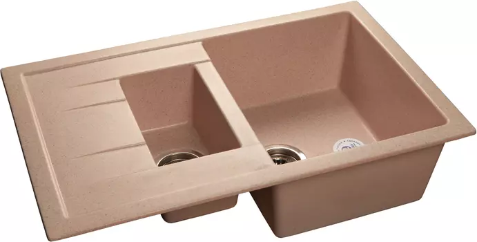 Мойка кухонная GranFest Quadro Q-775KL светло-розовая