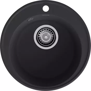 Мойка кухонная GranFest Quarz 08 47,9х47,9 см черная