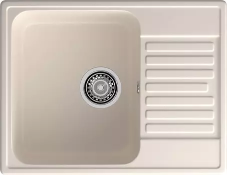 Мойка кухонная GranFest Quarz 13 61,8х47,7 см белая