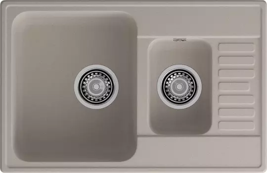 Мойка кухонная GranFest Quarz 21К 73,7х48 см песочная