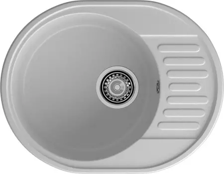 Мойка кухонная GranFest Quarz 58 61,7х48 см серая