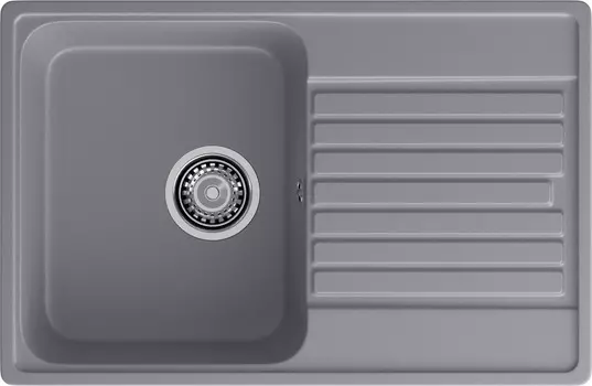 Мойка кухонная GranFest Quarz 78 73,6х47,6 см темно-серая