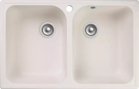 Мойка кухонная GranFest Quarz 15 73,7х47,8 см белая