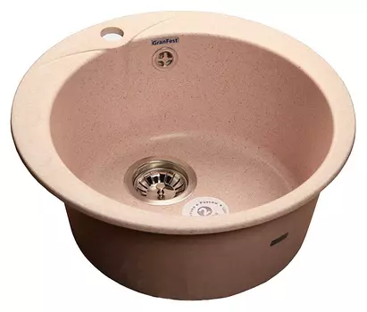 Мойка кухонная GranFest Rondo R-480 светло-розовая