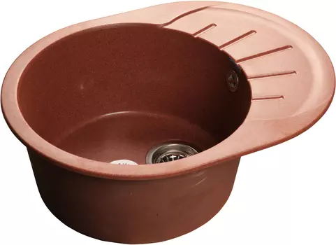 Мойка кухонная GranFest Rondo R-580L красный марс