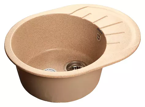 Мойка кухонная GranFest Rondo R-580L песочная