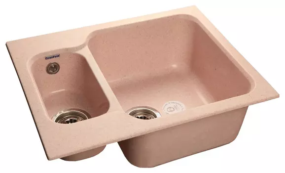 Мойка кухонная GranFest Standart S-615K светло-розовая