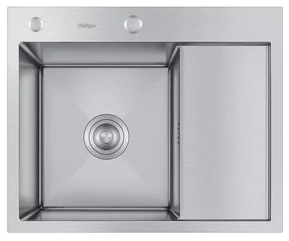 Мойка кухонная Hoffger 5848L Satin сатин, левая чаша