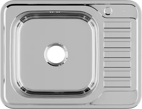 Мойка кухонная Iddis Basic BAS65PLi77 нержавеющая сталь, полированная, чаша слева, 650х500 мм