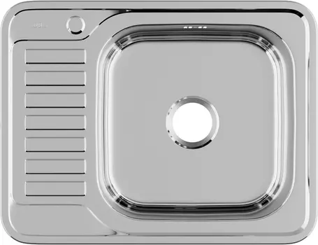 Мойка кухонная Iddis Basic BAS65PRi77 нержавеющая сталь, полированная, чаша справа, 650х500 мм