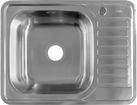 Мойка кухонная Iddis Basic BAS65SLi77 нержавеющая сталь, сатин, чаша слева, 650х500 мм