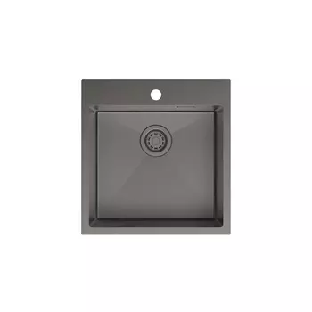 Мойка кухонная Iddis Haze HAZ49GMi77 графит 49х51 см