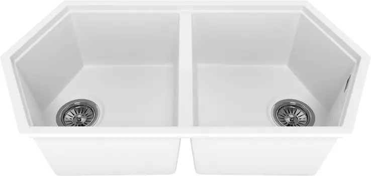 Мойка кухонная KitKraken Gulf White белая