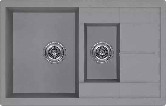 Мойка кухонная KuchenStern FLUG 60-2 78х50 см, титан