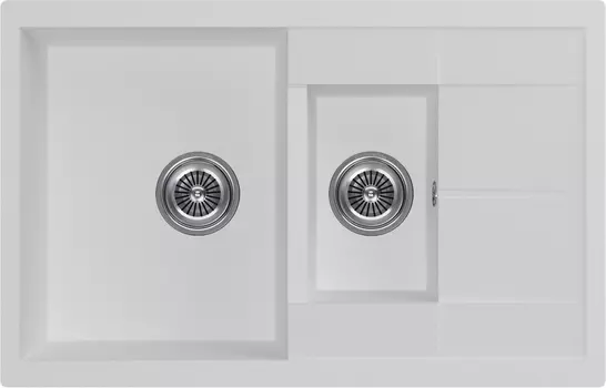Мойка кухонная KuchenStern FLUG 60-2 78х50 см, белая