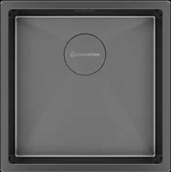 Мойка кухонная KuchenStern KRAFT 45 44х44 см, вороненая сталь PVD