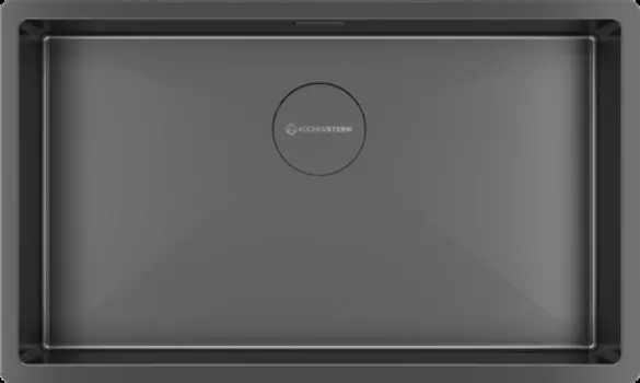 Мойка кухонная KuchenStern KRAFT 80 74х44 см, вороненая сталь PVD