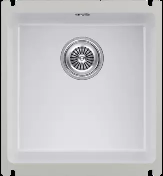 Мойка кухонная KuchenStern Subkeram 45 300KW30 41,4х45,6 см, кристальная белая