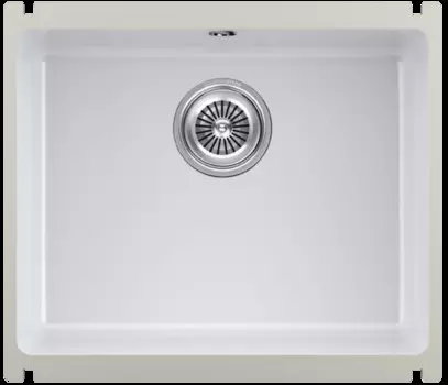 Мойка кухонная KuchenStern Subkeram 60 301KW30 54,3х45,6 см, кристальная белая