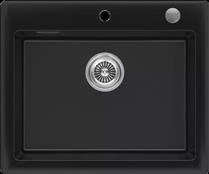 Мойка кухонная KuchenStern Topkeram 60 302KB30 61,5х51 см, керамическая черная