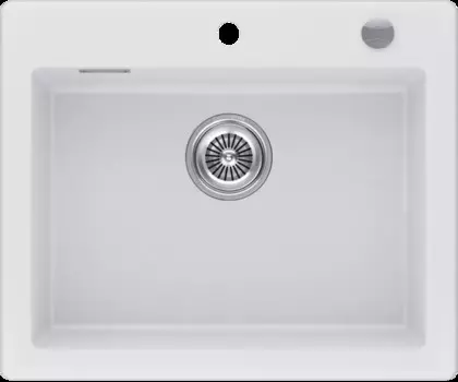 Мойка кухонная KuchenStern Topkeram 60 302KW30 61,5х51 см, кристальная белая