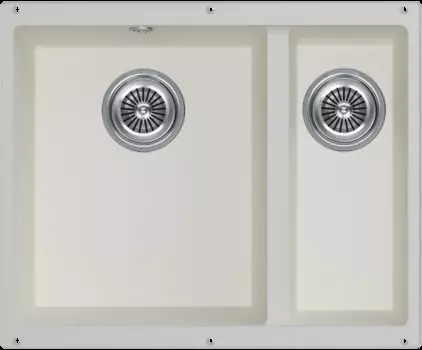 Мойка кухонная Kuchenstern UNDER 60-2 55,5х46 см, ваниль