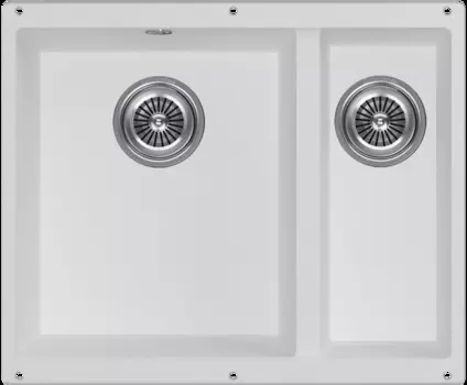 Мойка кухонная Kuchenstern UNDER 60-2 55,5х46 см, белая