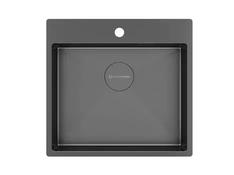 Мойка кухонная KuchenStern WERK 60 54х51 вороненая сталь