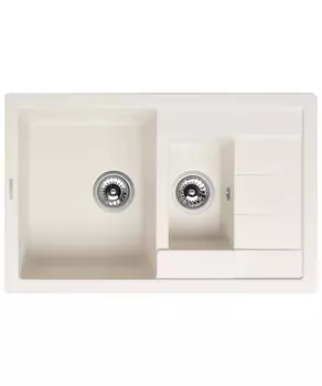 Мойка кухонная Kuppersberg Modena 1,5B1D White встраиваемая