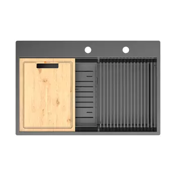 Мойка кухонная Lemark Iordana 780 9936119 78 графит