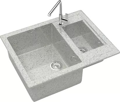 Мойка кухонная Marrbaxx Жаклин T190Q010 светло-серый матовый