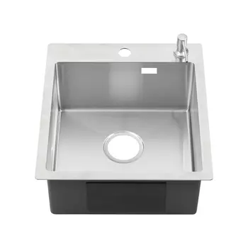 Мойка кухонная Melana ProfLine 3,0/200 MLN-R44485HK 44х48,5 с дозатором, сатин