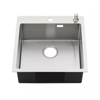 Мойка кухонная Melana ProfLine 3,0/200 MLN-R5050HK 50х50 с дозатором, сатин