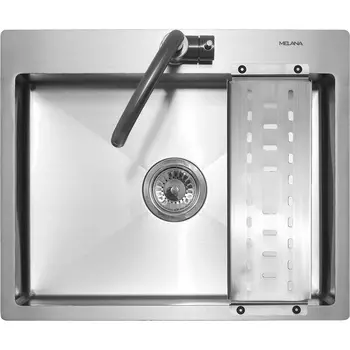 Мойка кухонная Melana ProfLine 3,0/200 MLN-R6050H 60х50 с коландером, сатин