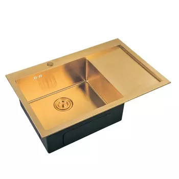 Мойка кухонная Melana ProfLine 65х45 3,0/200 золото левая D7851HG-L