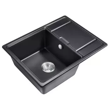 Мойка кухонная Milacio Navarra 65 cuarzo, черный матовый