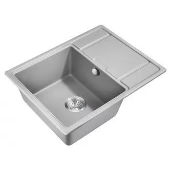 Мойка кухонная Milacio Navarra 65 cuarzo, серый металлик