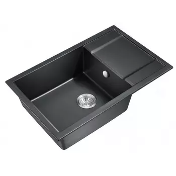 Мойка кухонная Milacio Navarra 78 cuarzo, черный матовый