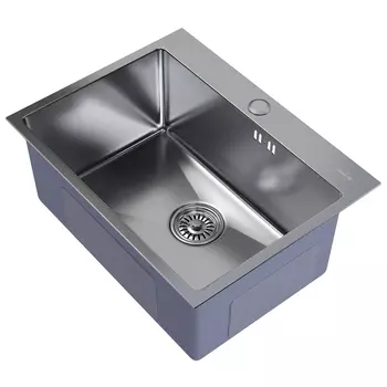 Мойка кухонная Mixline 53х43, с сифоном, сатин